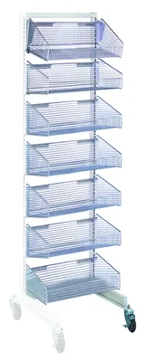 Quantum WS70-SS18AD-7S Mobile Partition Wall Add-On Unit, 18"W x 26"D x 74"H, Oyster White