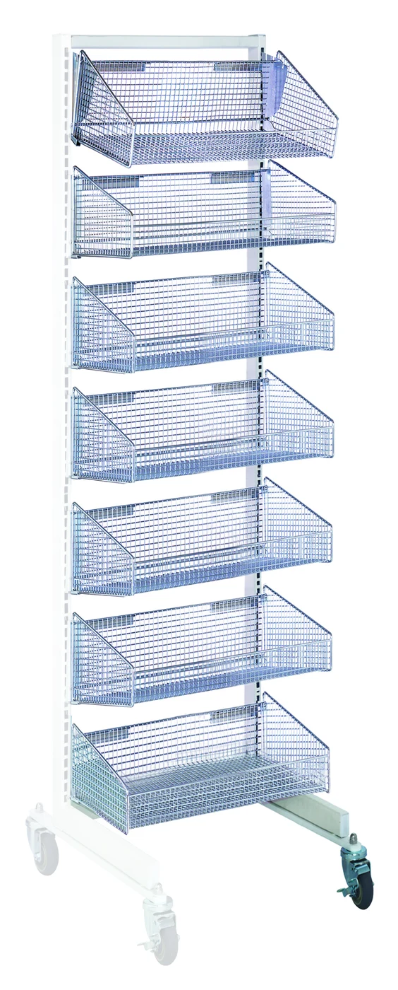 Quantum WS70-SS18AD-7S Mobile Partition Wall Add-On Unit, 18"W x 26"D x 74"H, Oyster White