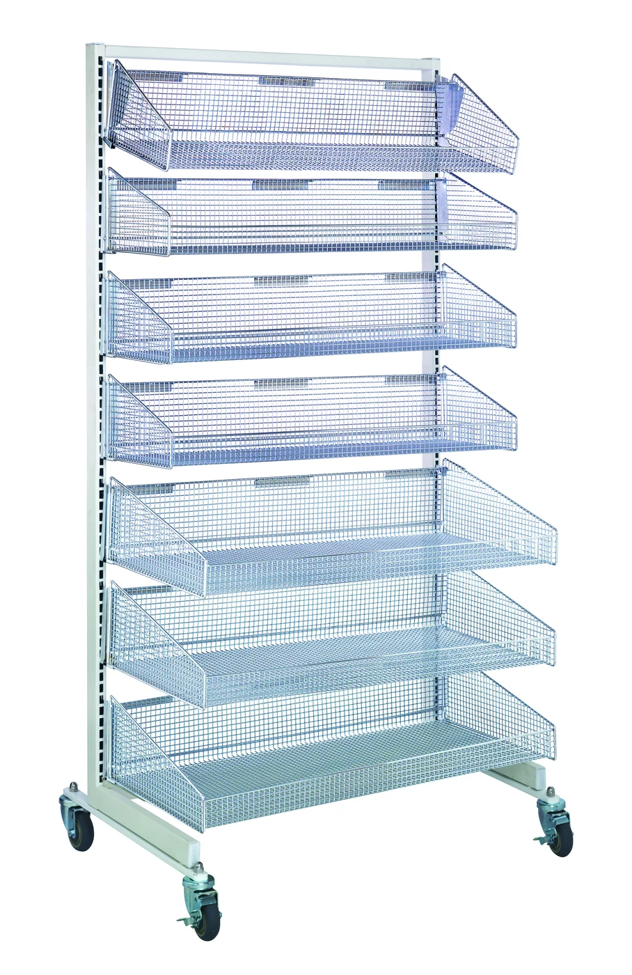 Quantum WS70-SS36-4S3L Mobile Partition Wall Starter Unit, 36"W x 26"D x 74"H, Oyster White