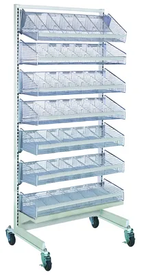 Quantum WS70-SS36-7S15D Mobile Partition Wall Starter Unit, 36"W x 26"D x 74"H, Oyster White