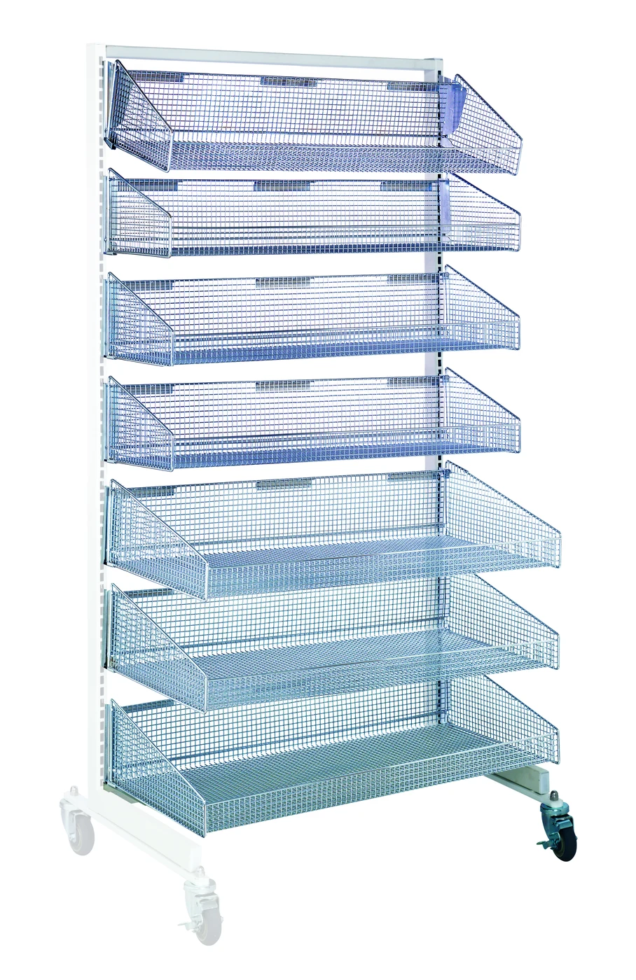 Quantum WS70-SS36AD-4S3L Mobile Partition Wall Add-On Unit, 36"W x 26"D x 74"H, Oyster White