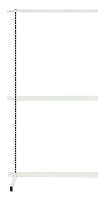 Quantum WS70-SS36ADHC Single-Sided Partition Wall Add-On Unit, 36"W x 26"D x 70"H, Oyster White
