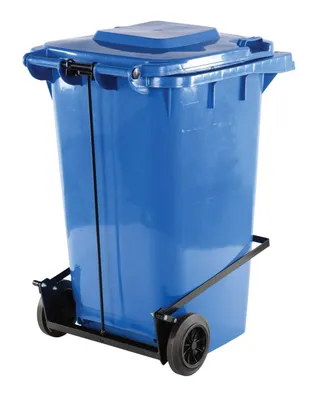 TH-64-BLU-FL trash can shown from an alternate angle