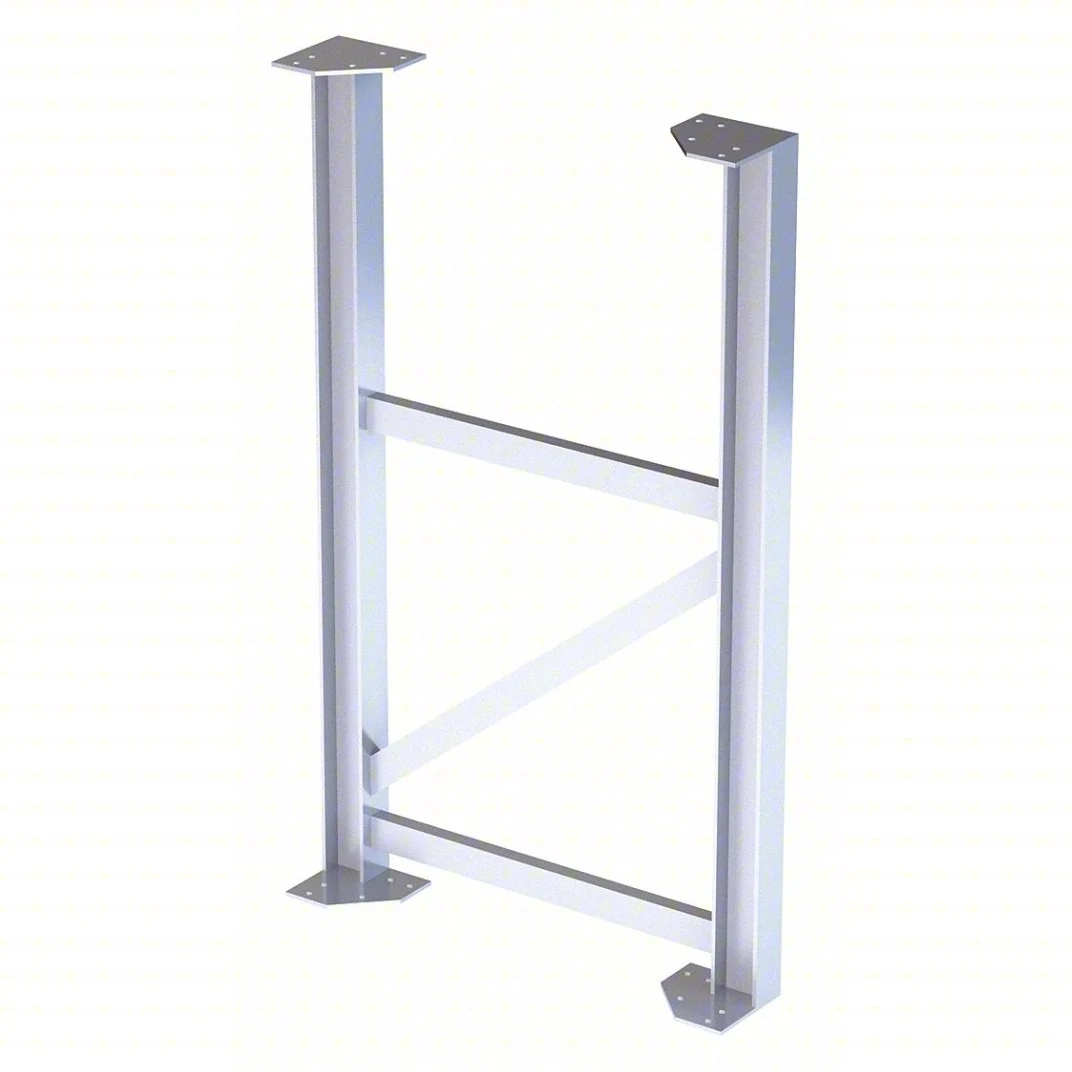 Tri-Arc MPASST6 Tri-Arc Support Leg: 54 In Overall Height, 30 In Overall Wide, Aluminum, 500 Lb Load Capacity