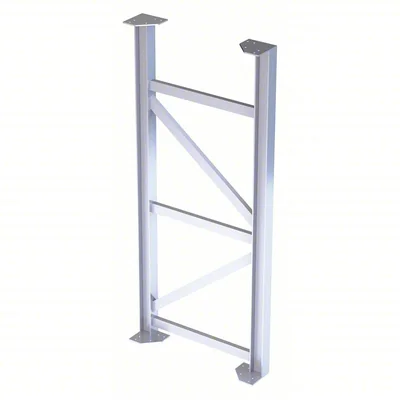 Tri-Arc MPASST8 Tri-Arc Support Leg: 72 In Overall Height, 30 In Overall Wide, Aluminum, 500 Lb Load Capacity