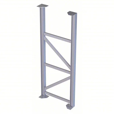 Tri-Arc MPASST9 Tri-Arc Support Leg: 81 In Overall Height, 30 In Overall Wide, Aluminum, 500 Lb Load Capacity