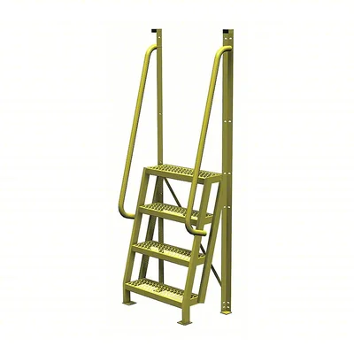 Tri-Arc Industrial Crossover, 75° incline, 4-step ladder, 24" wide, 1,000 lb capacity, serrated tread