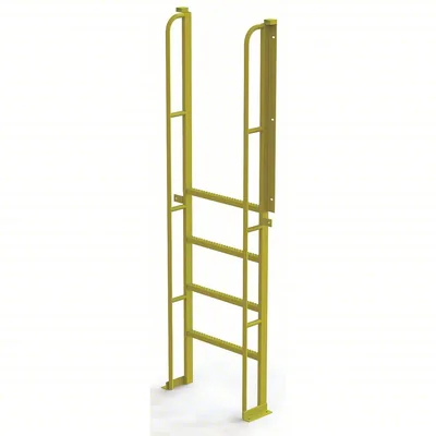 Tri-Arc Industrial Crossover, 90° incline, 5-rung ladder, 24" wide, 1,000 lb capacity, perforated tread