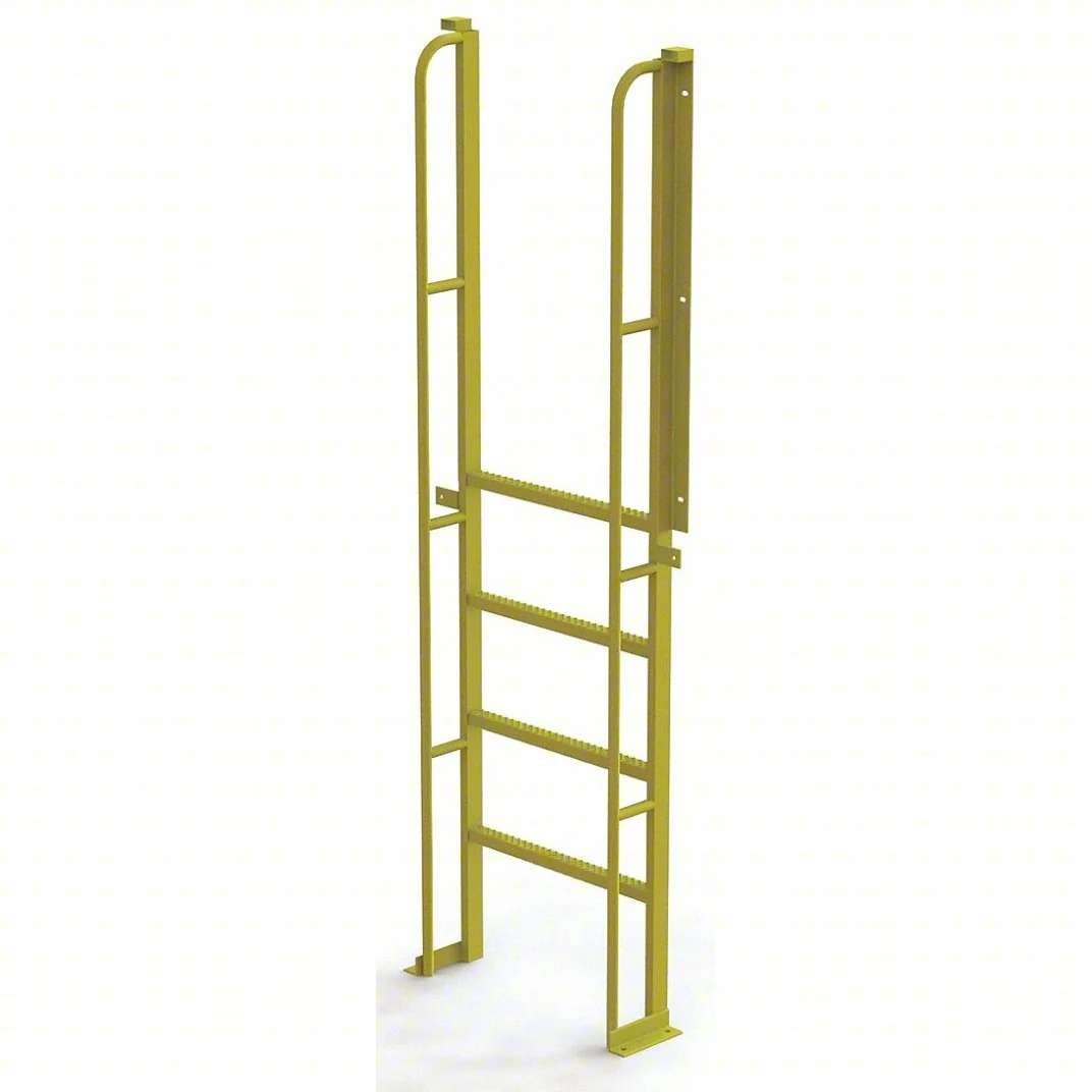 Tri-Arc Industrial Crossover, 90° incline, 5-rung ladder, 24" wide, 1,000 lb capacity, perforated tread