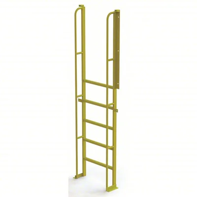 Tri-Arc Industrial Crossover, 90° incline, 6-rung ladder, 24" wide, 1,000 lb capacity, perforated tread