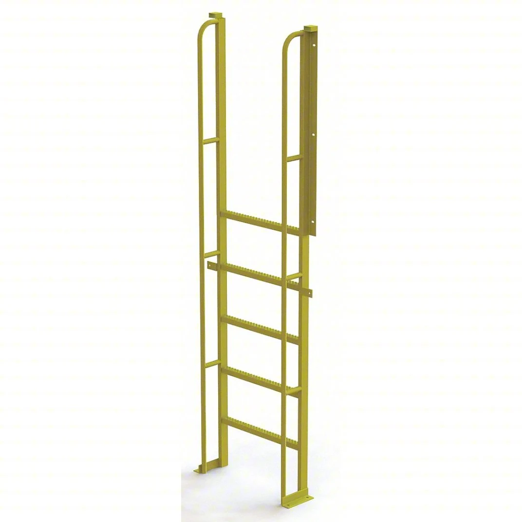 Tri-Arc Industrial Crossover, 90° incline, 6-rung ladder, 24" wide, 1,000 lb capacity, perforated tread