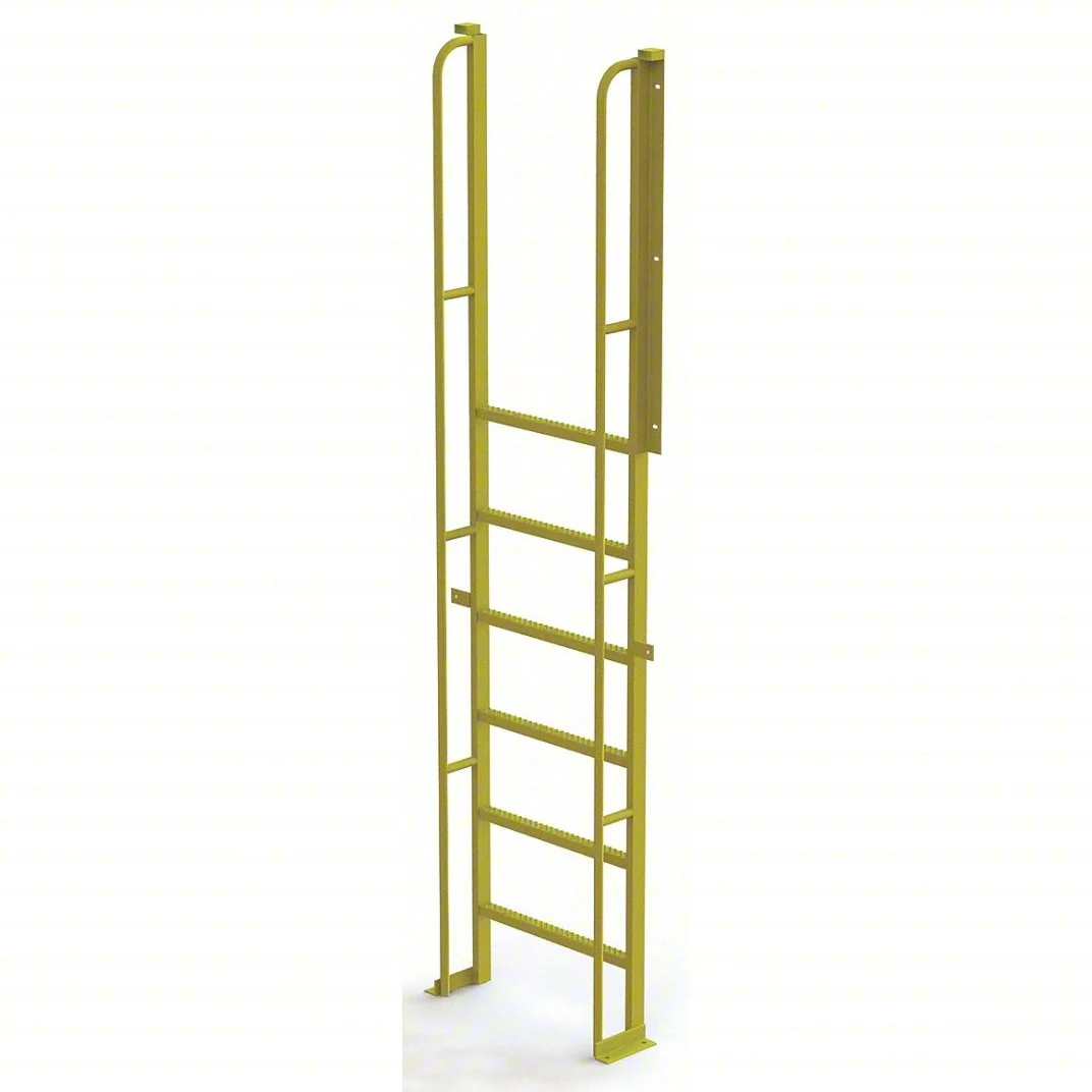 Tri-Arc Industrial Crossover, 90° incline, 7-rung ladder, 24" wide, 1,000 lb capacity, perforated tread