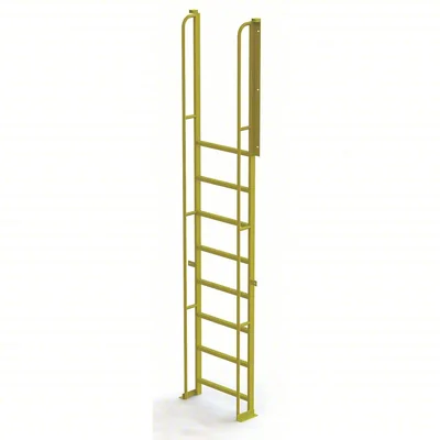Tri-Arc Industrial Crossover, 90° incline, 9-rung ladder, 24" wide, 1,000 lb capacity, perforated tread