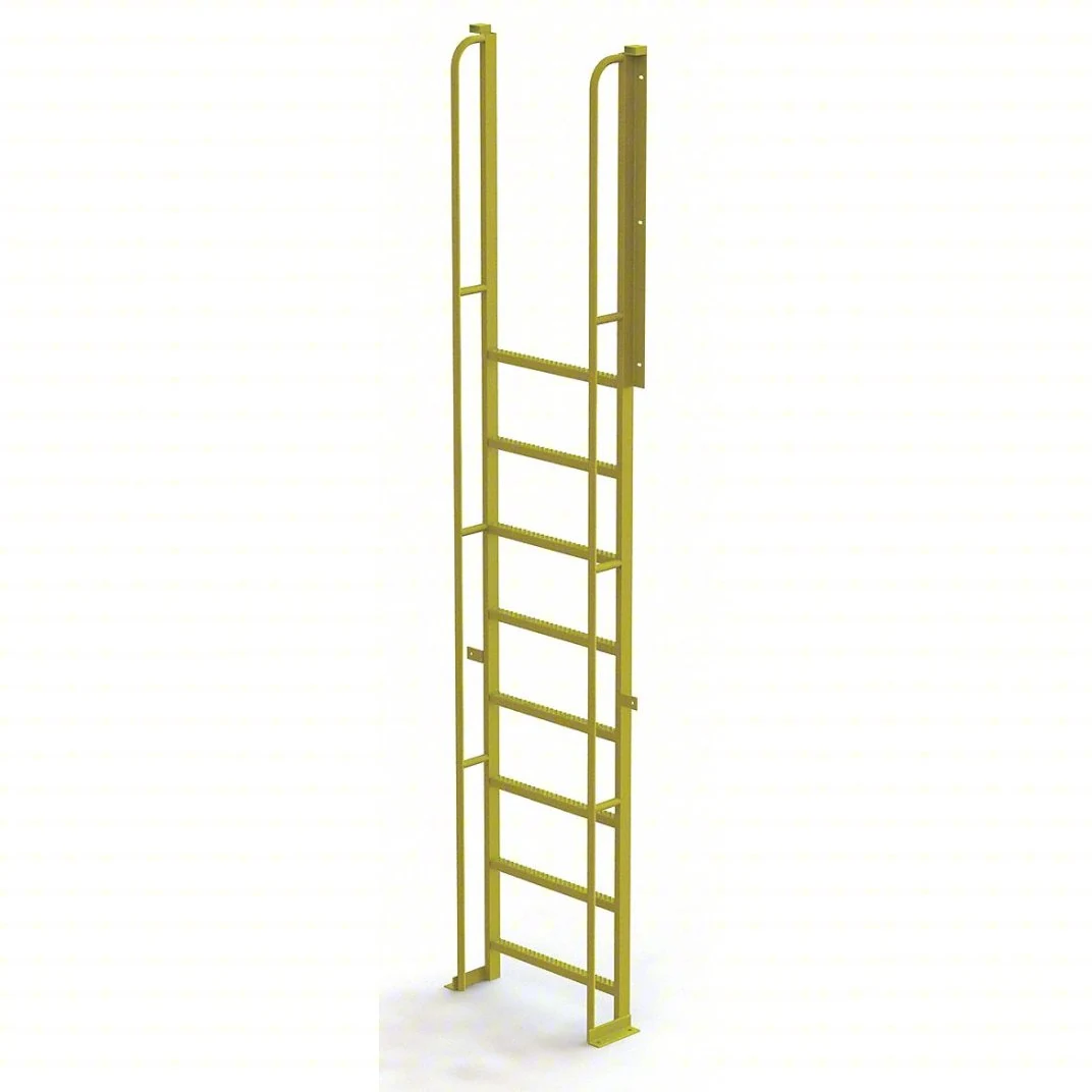 Tri-Arc Industrial Crossover, 90° incline, 9-rung ladder, 24" wide, 1,000 lb capacity, perforated tread