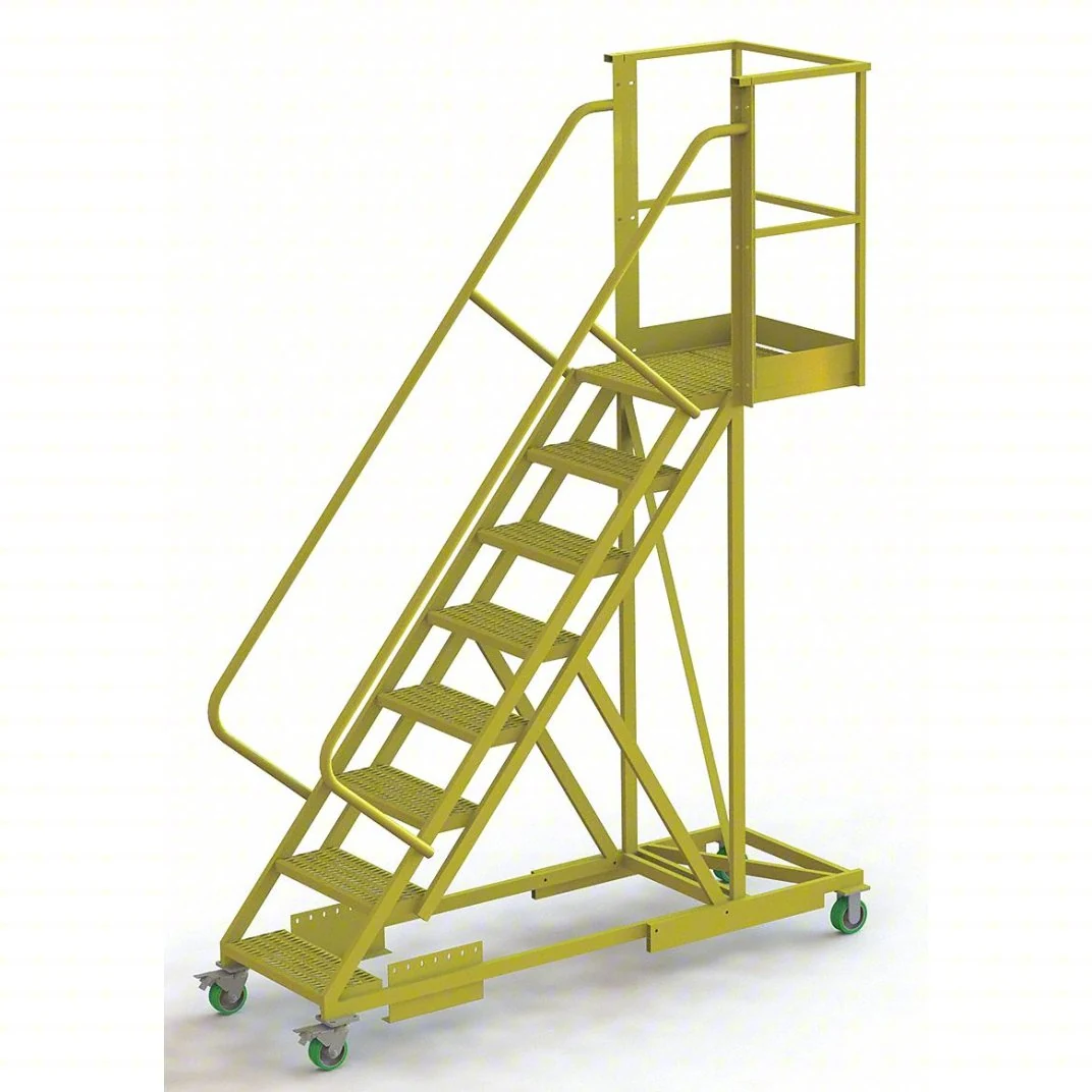 Tri-Arc Cantilever 8-Step Work Platform, 41" base, 20" overhang, 82" wide steps, 300 lb capacity