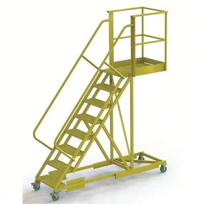 Tri-Arc Cantilever 8-Step Work Platform, 41" base, 30" overhang, 83" wide steps, 300 lb capacity