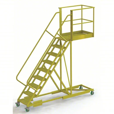 Tri-Arc Cantilever 9-Step Work Platform, 41" base, 40" overhang, 94" wide steps, 300 lb capacity