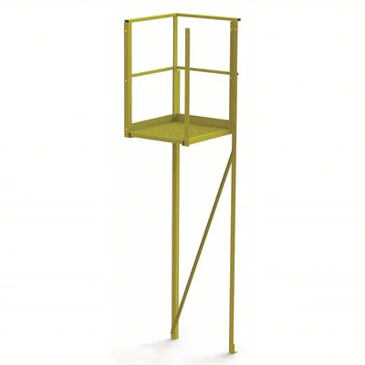 Tri-Arc UCT05242 Tri-Arc U-Design Turn Platform: 1,000 Lb Load Capacity, Steel, Serrated, 92 In Overall Height, 50 In Platform Height