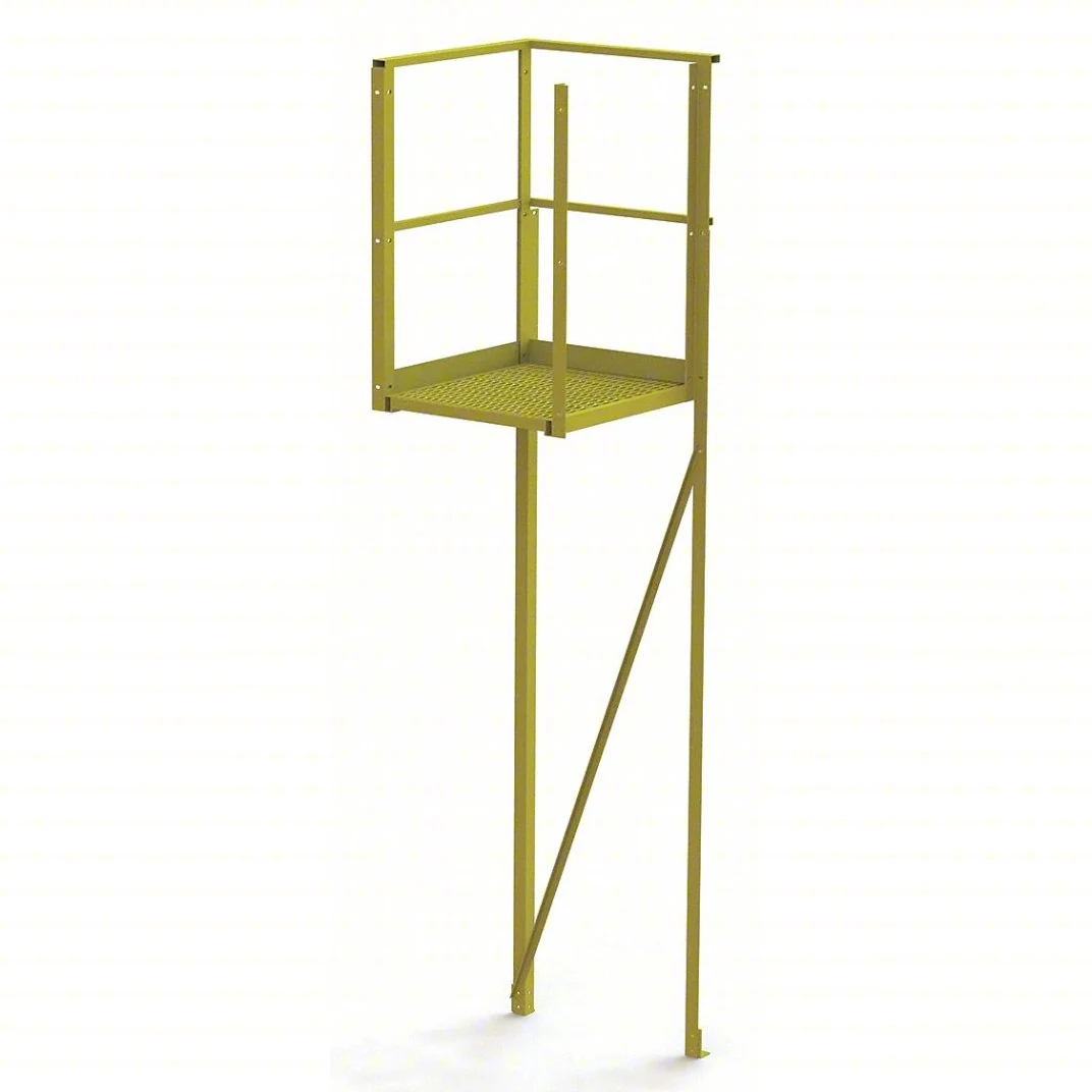Tri-Arc UCT05242 Tri-Arc U-Design Turn Platform: 1,000 Lb Load Capacity, Steel, Serrated, 92 In Overall Height, 50 In Platform Height