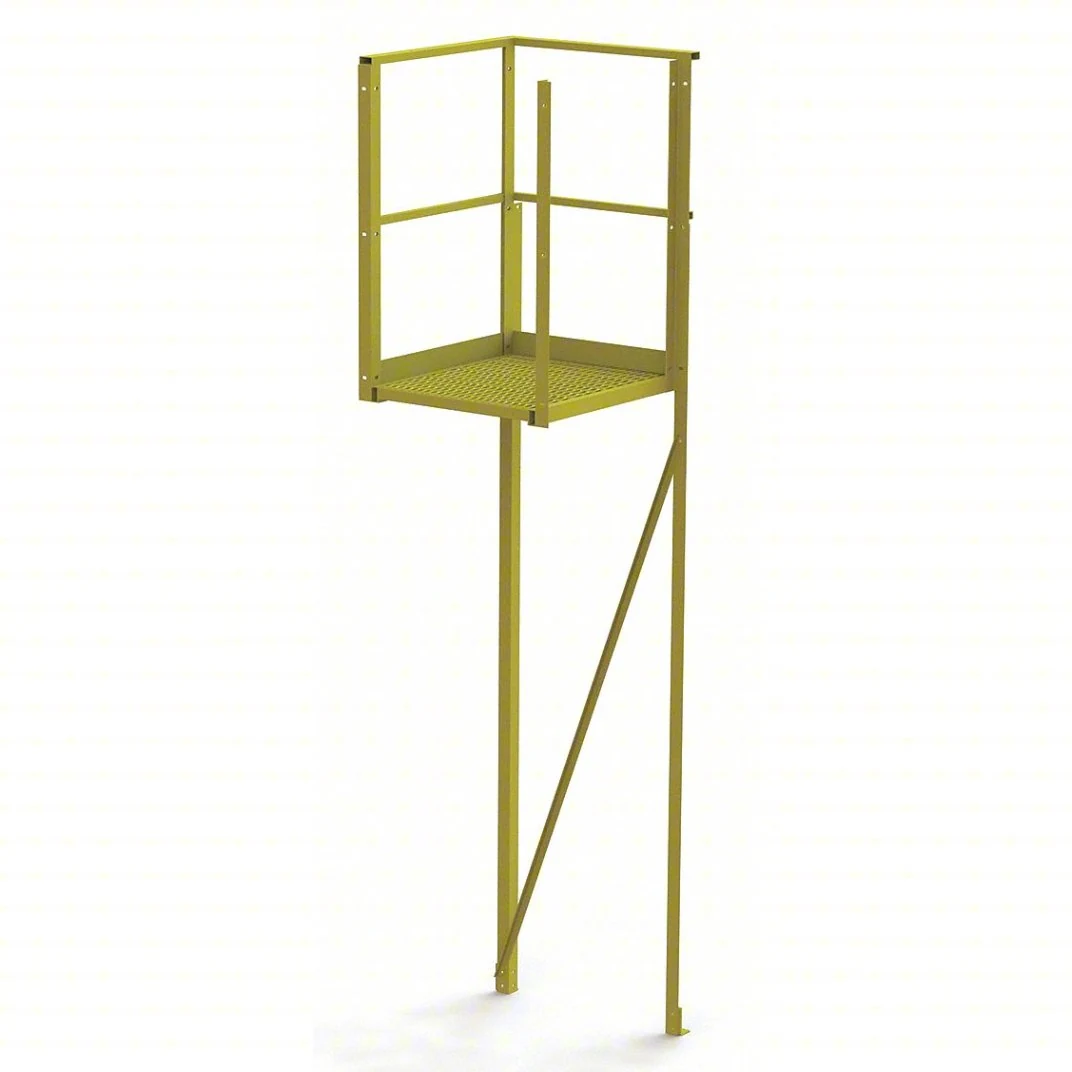 Tri-Arc UCT05246 Tri-Arc U-Design Turn Platform: 1,000 Lb Load Capacity, Steel, Perforated, 92 In Overall Height