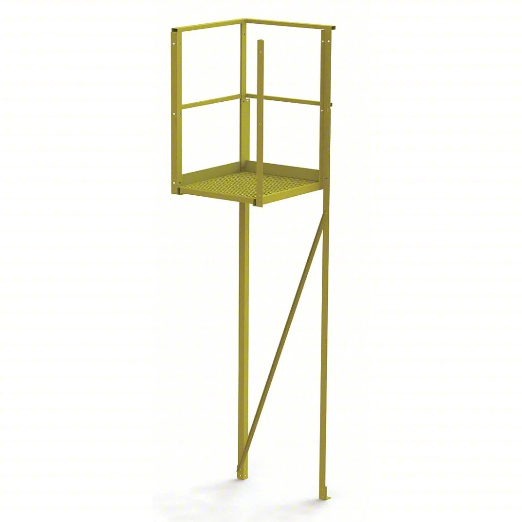 Tri-Arc UCT06242 Tri-Arc U-Design Turn Platform: 1,000 Lb Load Capacity, Steel, Serrated, 102 In Overall Height, 60 In Platform Height