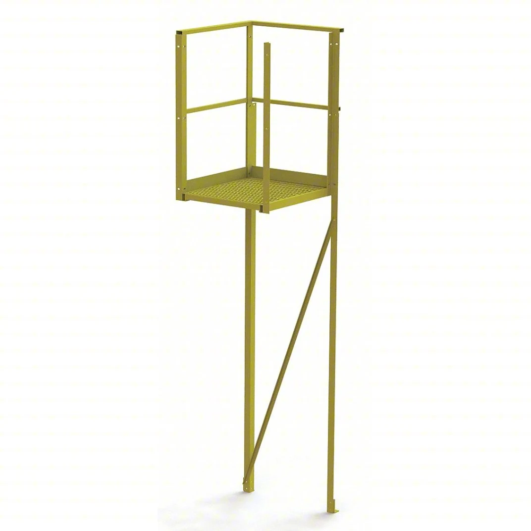 Tri-Arc UCT07246 Tri-Arc U-Design Turn Platform: 1,000 Lb Load Capacity, Steel, Perforated, 112 In Overall Height