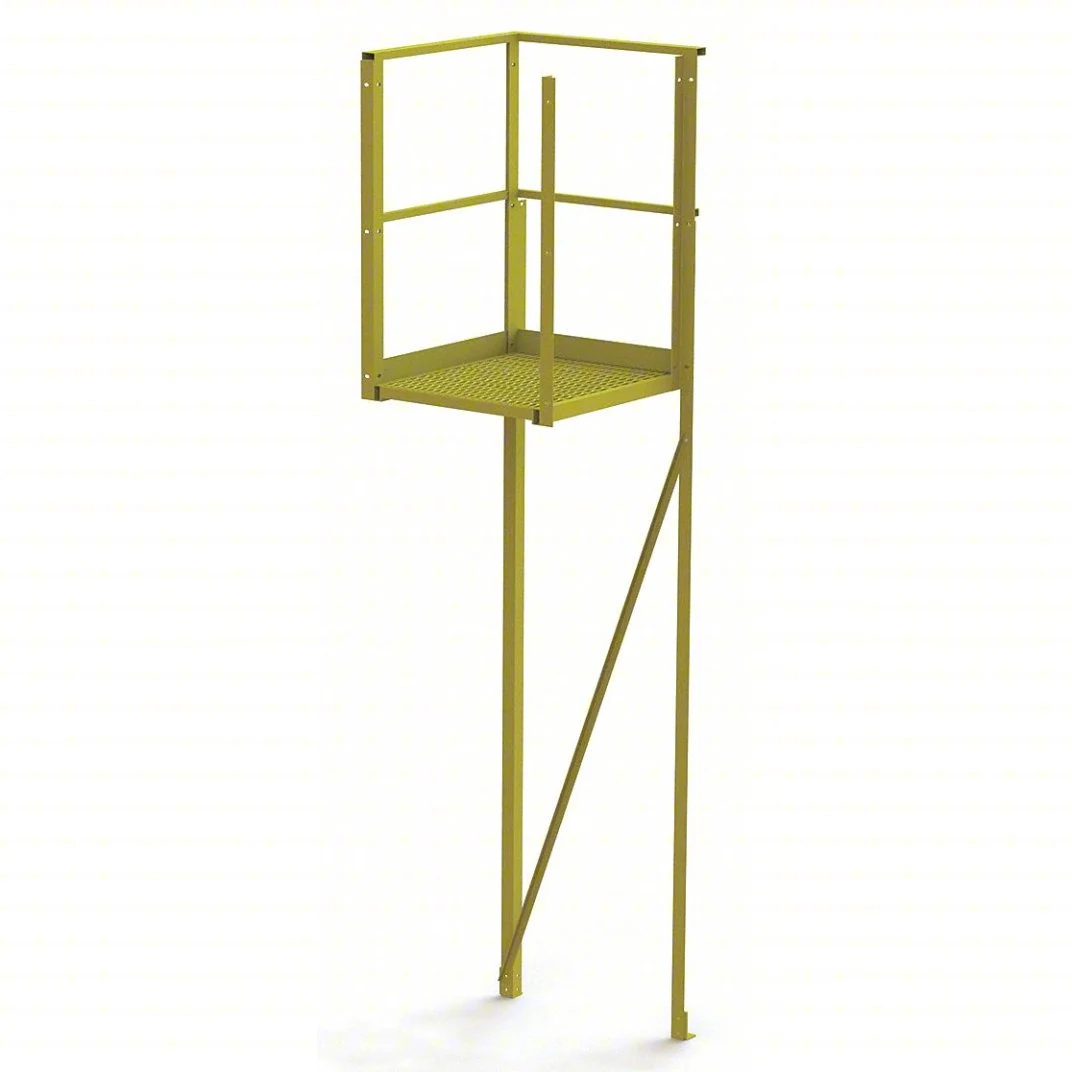 Tri-Arc UCT08246 Tri-Arc U-Design Turn Platform: 1,000 Lb Load Capacity, Steel, Perforated, 122 In Overall Height