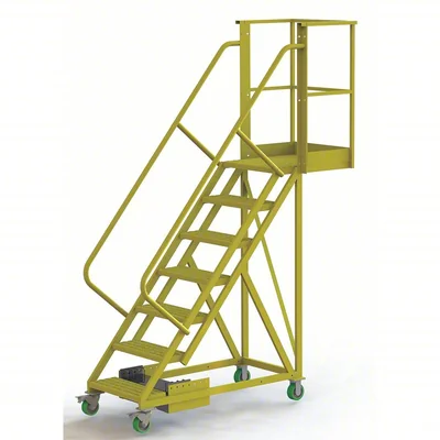 Tri-Arc Cantilever 7-Step Work Platform, 30" base, 20" overhang, 72" wide steps, 300 lb capacity