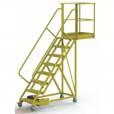 Tri-Arc Cantilever 8-Step Work Platform, 30" base, 30" overhang, 83" wide steps, 300 lb capacity