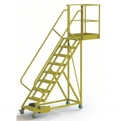 Tri-Arc Cantilever 9-Step Work Platform, 30" base, 30" overhang, 93" wide steps, 300 lb capacity