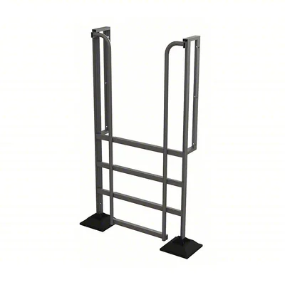 Tri-Arc 4-Step Aluminum Rolling Ladder, 40" top step, 500 lb capacity