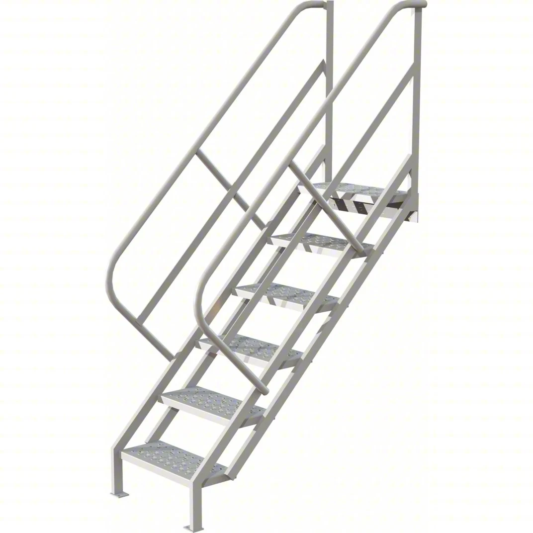 Tri-Arc 6-Step Stair Unit, 24" wide, 10" top step, 24" wide steps, 450 lb capacity