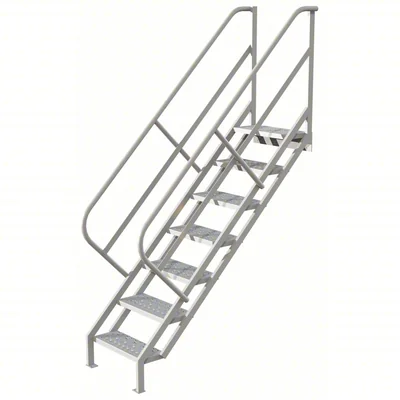 Tri-Arc 7-Step Stair Unit, 24" wide, 10" top step, 24" wide steps, 450 lb capacity