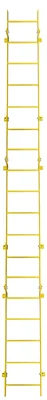 Tri-Arc 18-Step Fixed Ladder, walk-through, 350 lb capacity, yellow — view 3