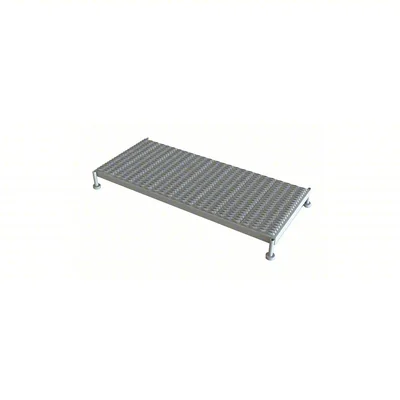 Tri-Arc Welded 1-Step Rolling Ladder, 59" base, 59" top step, 24" wide steps, 24" wide platform, 800 lb capacity, serrated tread
