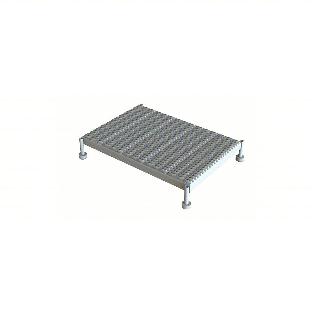 Tri-Arc Welded 1-Step Work Platform, 9–14" adjustable height, 36" deep platform, 36" base, 24" wide steps, 800 lb capacity, serrated tread