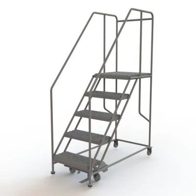 Tri-Arc Welded 5-Step Work Platform, 60" base, 42" wide steps, ribbed tread