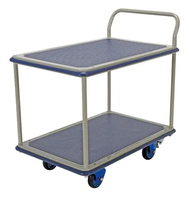 Vestil TRS-2434-2-FB Steel Truck Double Deck with Brake 1