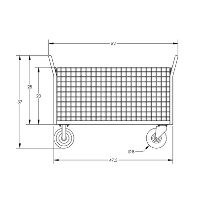 Cage Cart F80125VCRD, 1,600 lb. Capacity