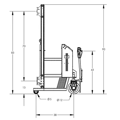 Lift & Stacker Fully Powered F80135A8, 1,000 lb. Capacity