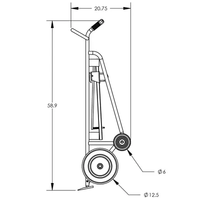 Drum Hand Truck F82375A0F, 1,000 lb. Capacity