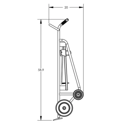 Drum Hand Truck F82895A1F, 1,000 lb. Capacity