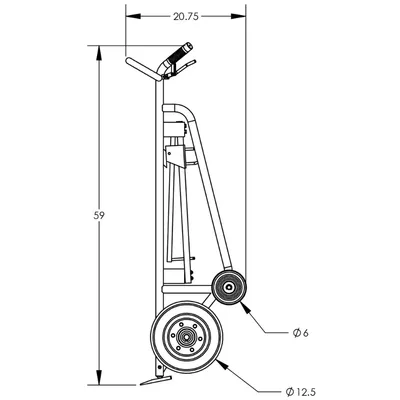 Drum Hand Truck F82960A1C, 1,000 lb. Capacity