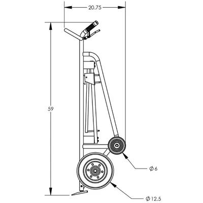 Drum Hand Truck F82960A1F, 1,000 lb. Capacity BP