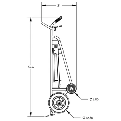 Drum Hand Truck F83160A7F, 1,000 lb. Capacity