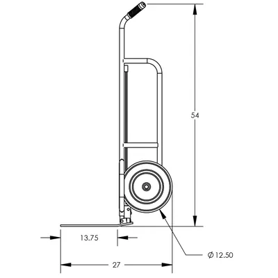 Hand Truck F84877A9, 1,000 lb. Capacity