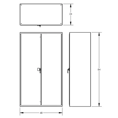 Electronic Locking Cabinet F85231A7, 48"x24"x84"
