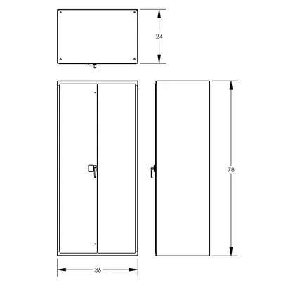 Electronic Locking Cabinet F85232A6, 36"x24"x78"