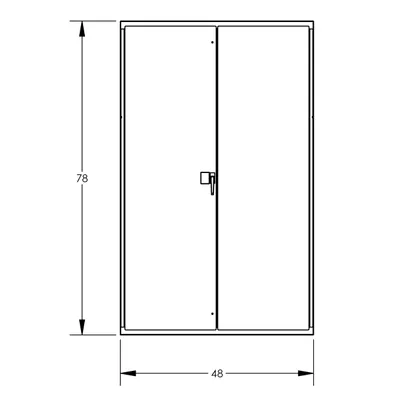 Electronic Locking Cabinet F85874A1, 48"x24"x78"
