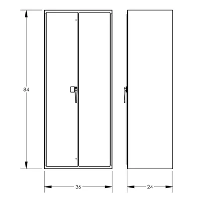 Electronic Locking Cabinet F85876A9, 36"x24"x84"